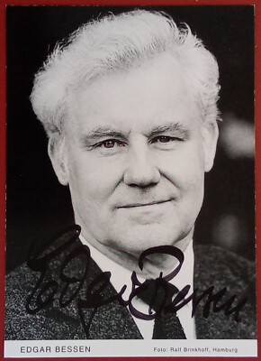 Edgar Bessen 1933-2012 Ohnsorg-Theater Timm Thaler autograph signed 4''x6'' photo