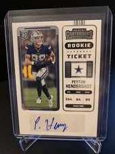 2022 Panini Contenders - Rookie Ticket #281 Peyton Hendershot (AU, RC)