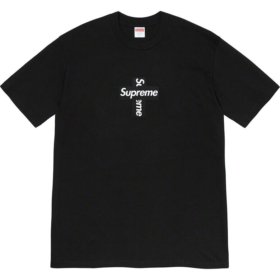 Supreme Cross Box Logo Tee Black White F/W 20 | eBay