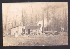 REAL PHOTO PENINSULA OHIO MAPLE SUGAR CAMP SYRUP FACTORY POSTCARD COPY