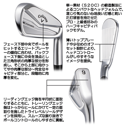 Callaway 2024 X Forged Iron 6-piece set #5-PW NSPRO MODUS3 TOUR105 Flex:S R hand - Picture 8 of 8