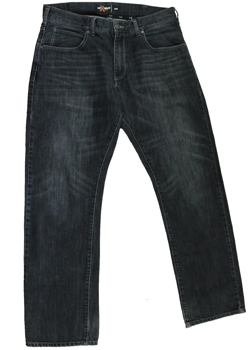 Lee X-Line Dungarees Mens Black Jeans 36x32 Slim Straight