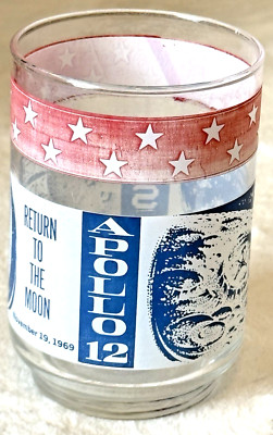 Vintage USA  Apollo 12-November 19, 1969-Return To The Moon-ACL Glass Cup