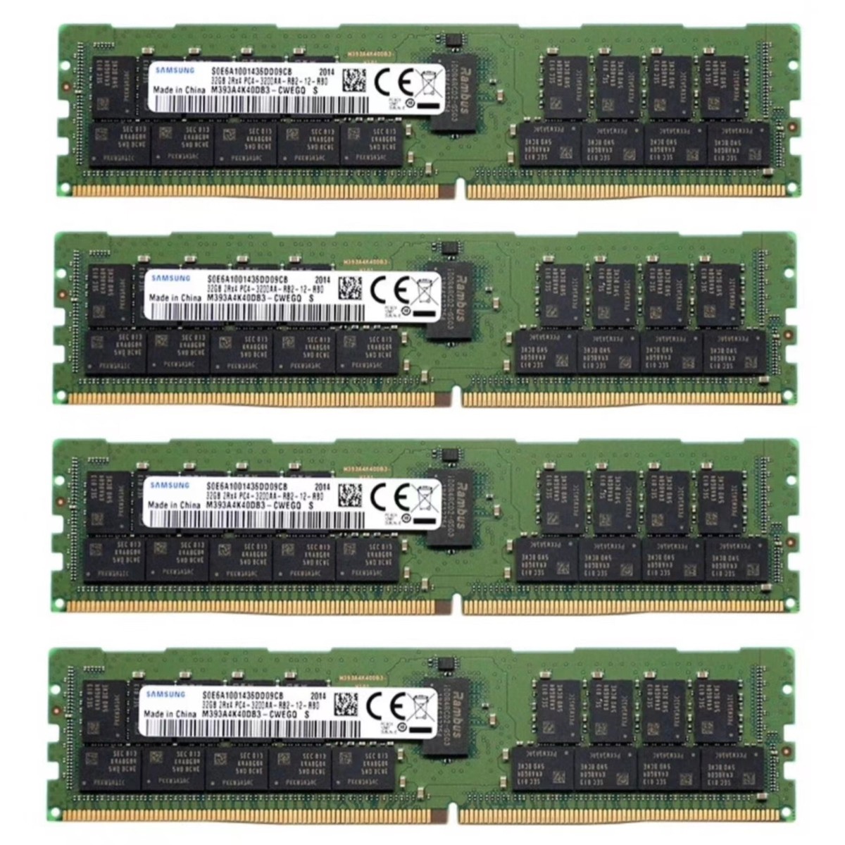SAMSUNG DDR4 ECC メモリ 128GB Samsung 128GB (4X 32GB) DDR4 3200MHz PC4-25600 ECC
