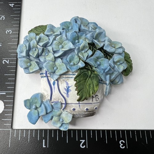 Hallmark Marjolein Bastin Floral Planter Hydrangea? Refrigerator Magnet - Picture 2 of 3