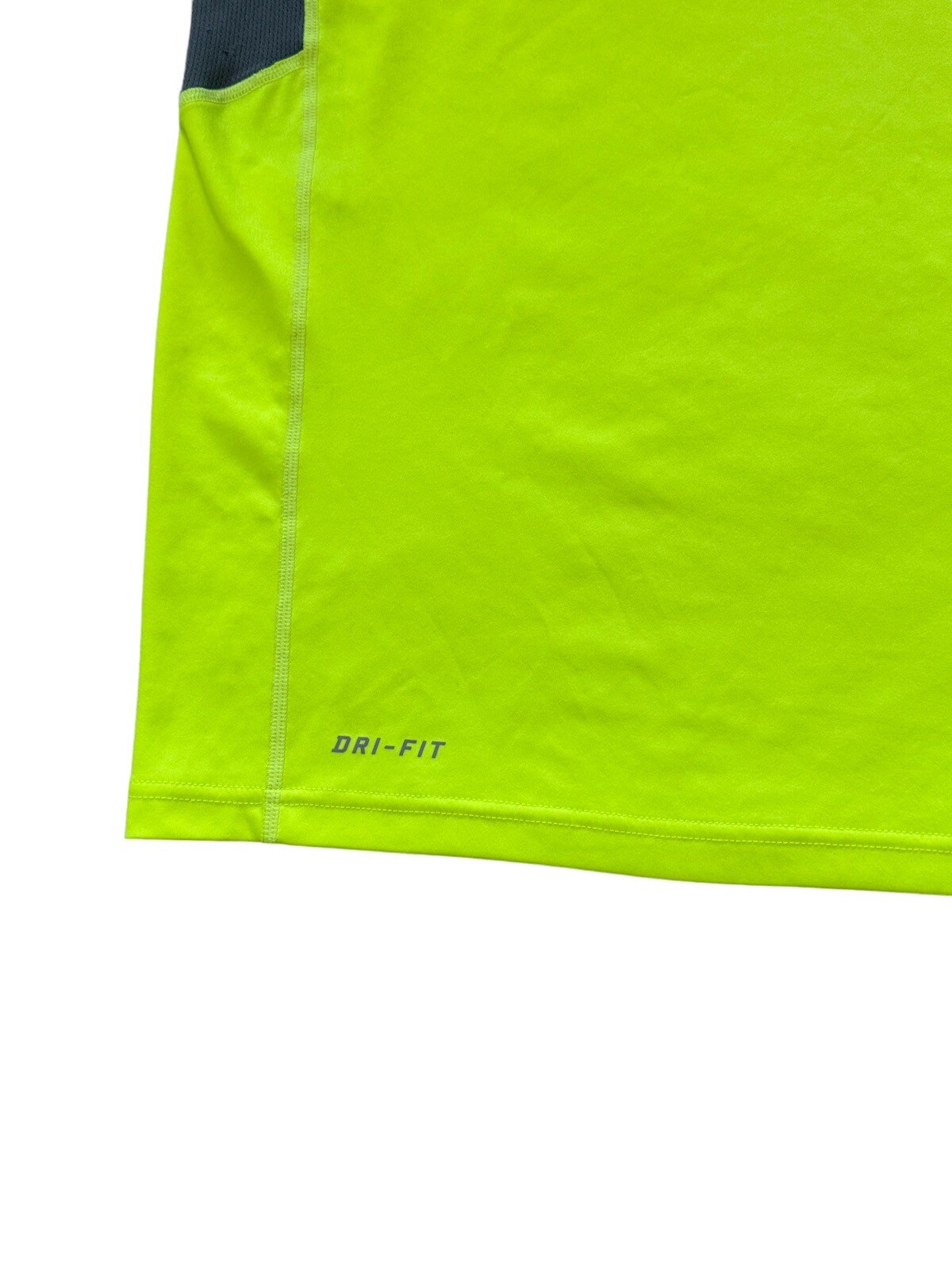 Nike Dri Fit Tank Top Mens 2XL Fluorescent Yellow Neon Center Swoosh