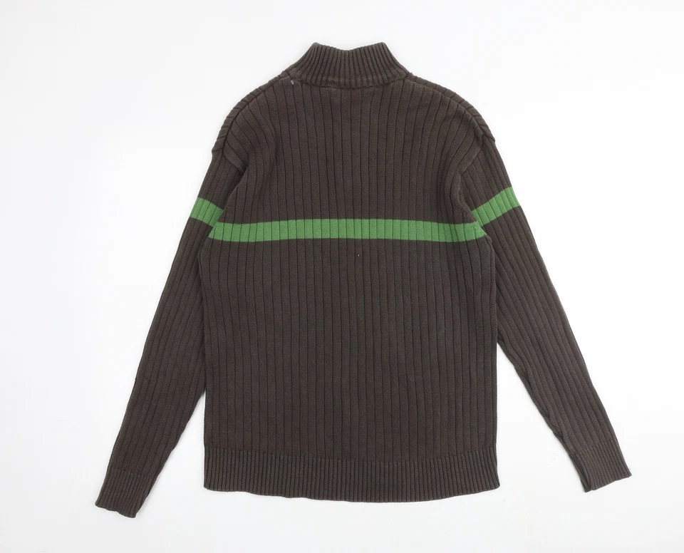 Fashion Report Mens Brown Roll Neck Cotton Blend Jumper Size XL Long Sleeve - Image 2 of 4