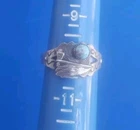 Vintage Sterling Silver 925 Southwestern Ring with Turquoise. Size 10 Adjustable