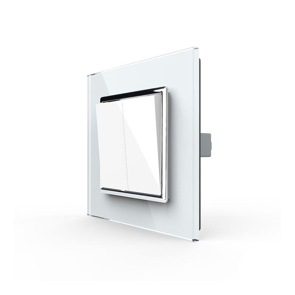Livolo Lichtschalter Wandschalter Serienschalter Wechselschalter Mit Glasrahmen-image