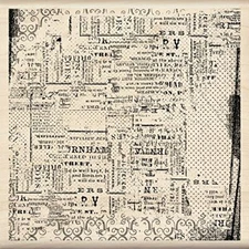 Inkadinkado Wood Stamp, News Print