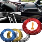 Universal Red Car Gap Fillers Molding Line Decor Accessories DIY Flexible Strip