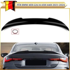 SCHWARZ GLANZ Für BMW 4er G26 Gran Coupe 21+ PSM Style Heckspoiler Heckflügel