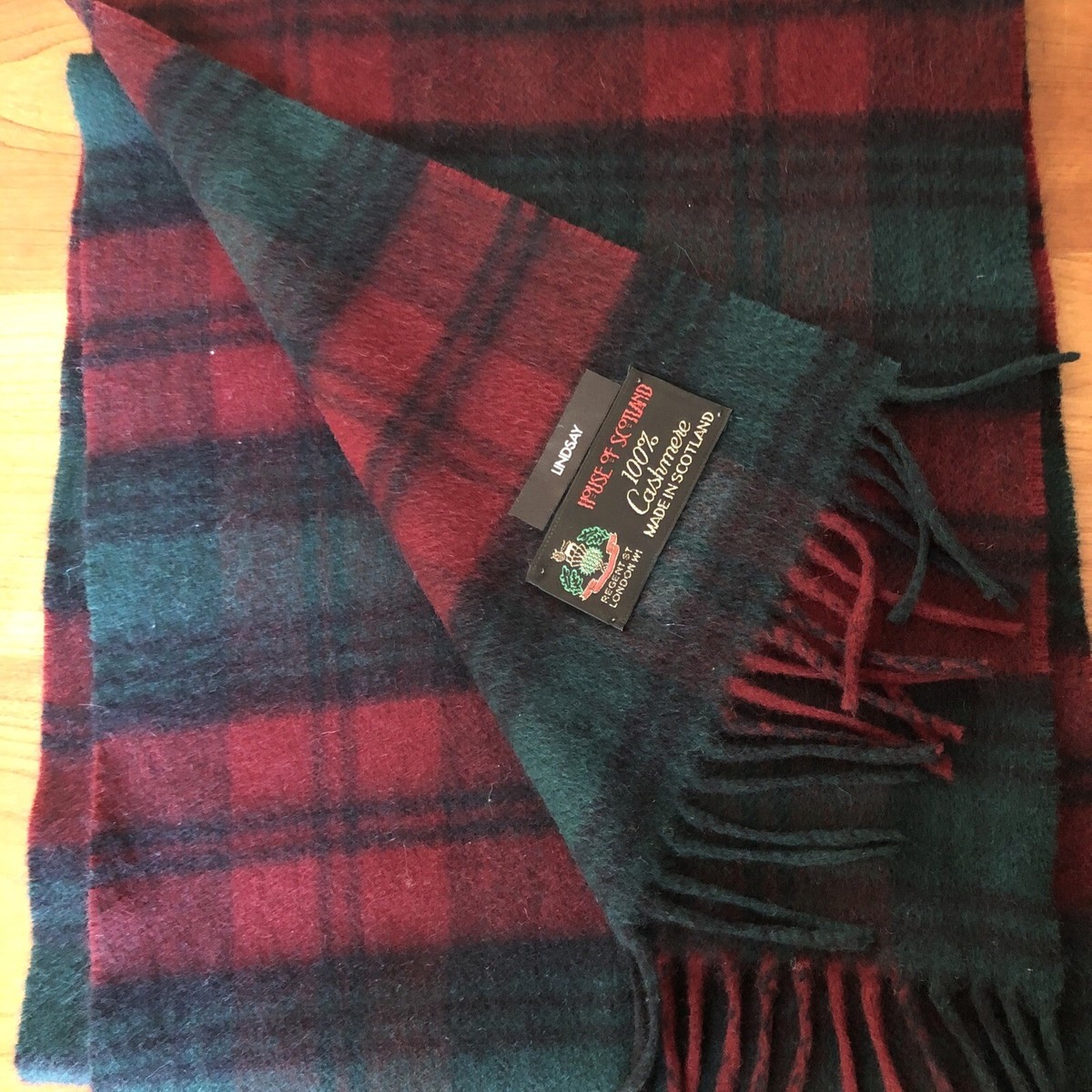 House of Scotland 100% Cashmere Plaid 12” x 55” Neck Wrap Classic