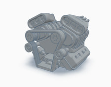 55 Chevy Gasser Engines 3d Printed Resin. Car Not Included