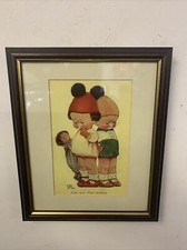 Vintage Framed Print By Mabel Lucie Attwell - 29cm By 24cm -