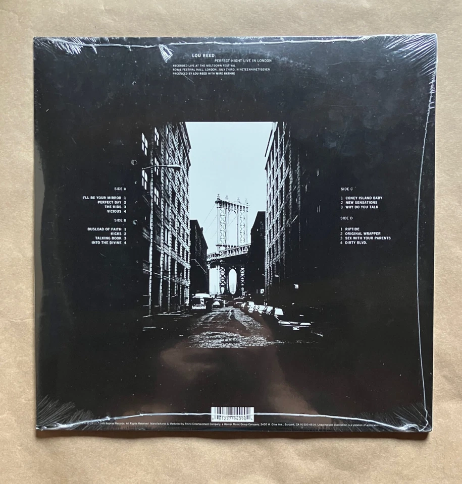 LOU REED A Perfect Night Live Acoustic 2LP 2017 US 1st Vinyl NEW SEALED RSD/7000 - Image 4 of 4