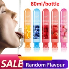 Edible Fruit Flavor Lubricant Gel Lube Edible Oral Sex Sexual Massage Oil 80ML