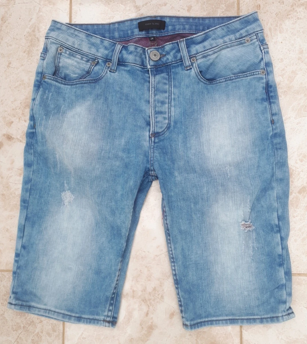 Mens denim shorts river cheap island
