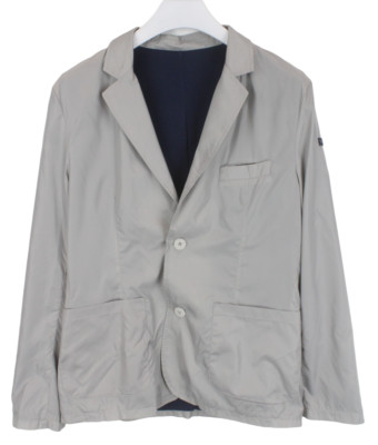 TRUSSARDI Blazer Men's EU 52 Lined Notch Lapel Single Breasted Grey
