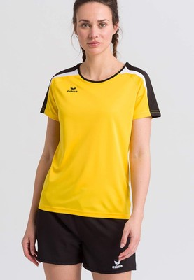 Erima Ladies T-Shirt Trainnings Shirt, Sportshirt, Yellow / Black / White, 46
