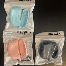 Airpod 3 Covers Silicone Lots Of 3 Blue /Pink /Navy
