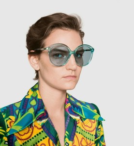 blue oversized sunglasses