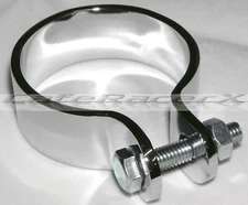 2" Exhaust Clamp 51mm Chrome Motorcycle Exhaust Muffler Clamp Universal 2 Inch