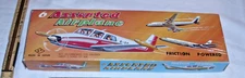 6 ASSORTED AIRPLANE TIN FRICTION TOYS BOXED S2 JAPAN NEW 1960s
