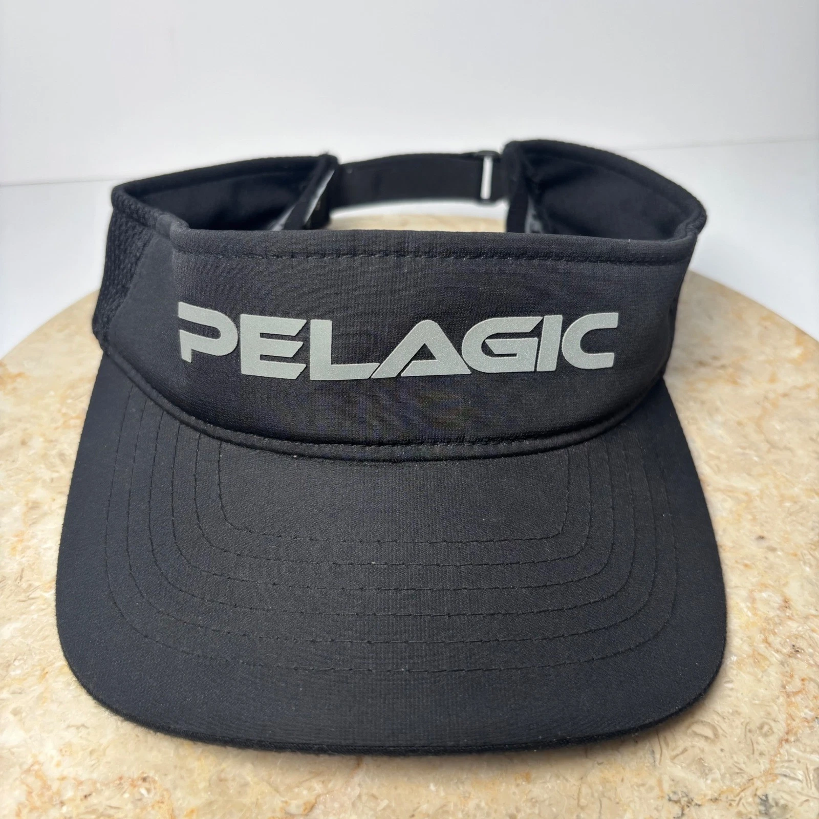 Pelagic Sun Visor OS Black Flexfit 110 Mesh Fishing Performance Hat