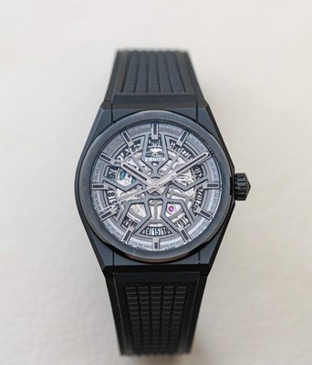 Zenith Defy Black Ceramic 49.9000.670/77.R782 Men's Black Skeleton Watch Auto