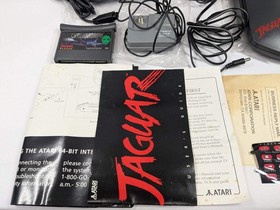Atari Jaguar System Console Complete in Box 64 Bit W/Cybermorph Game, Manuals