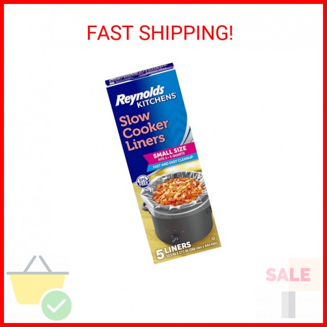 Reynolds Kitchens Slow Cooker Liners, Small (1-3 quart), 5 C