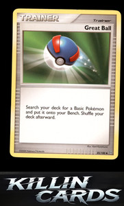 Great Ball 85/100 Pokemon Uncommon Stormfront Card LP