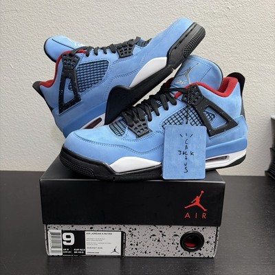 Size 9 - Jordan 4 Retro Travis Scott Cactus Jack 308497-406 FAST SHIPPING NEW
