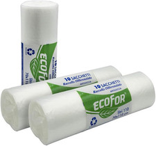 100 Sacchi Spazzatura Colore TRASPARENTE, Misura 70X110 Cm, Capacità 110 Litri, 