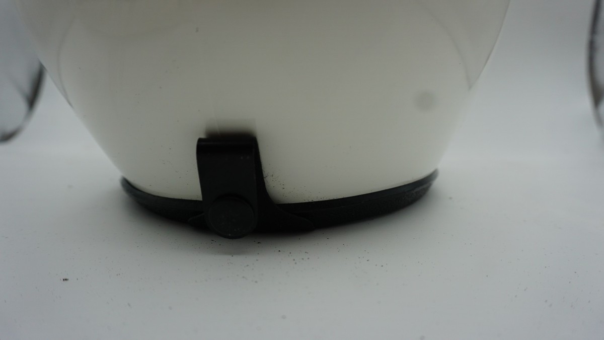 Vintage BUCO Polycarbonate Size XL White Open Face 5 Snap Helmet