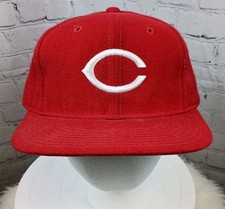 Vtg. Cincinnati Reds New Era Major League Pro Model Red Snapback Hat Made In USA