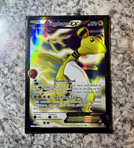 Ampharos EX Full Art Holo 87/98 XY Ancient Origins Ultra Rare Pokemon Card 2015