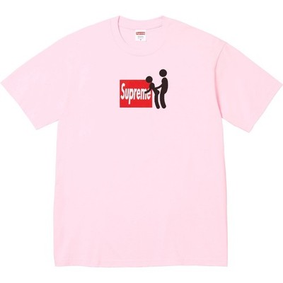 SUPREME STICK TEE Pink Cotton T-Shirt FW25 Graphic Print Logo