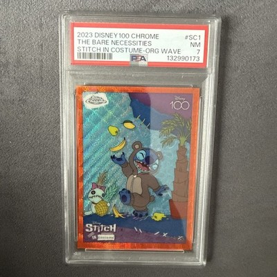 Stitch In Kostüm The Bear Necessities /25 orange PSA topps Disney 100 Chrome