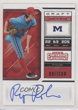 2018 Panini Contenders Draft Picks Ticket RPS Ryan Rolison #8 Auto 4nm