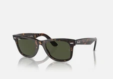 Ray-Ban RB2140 Original Wayfarer Classic Tortoise Frame Green Lens 50mm Unisex