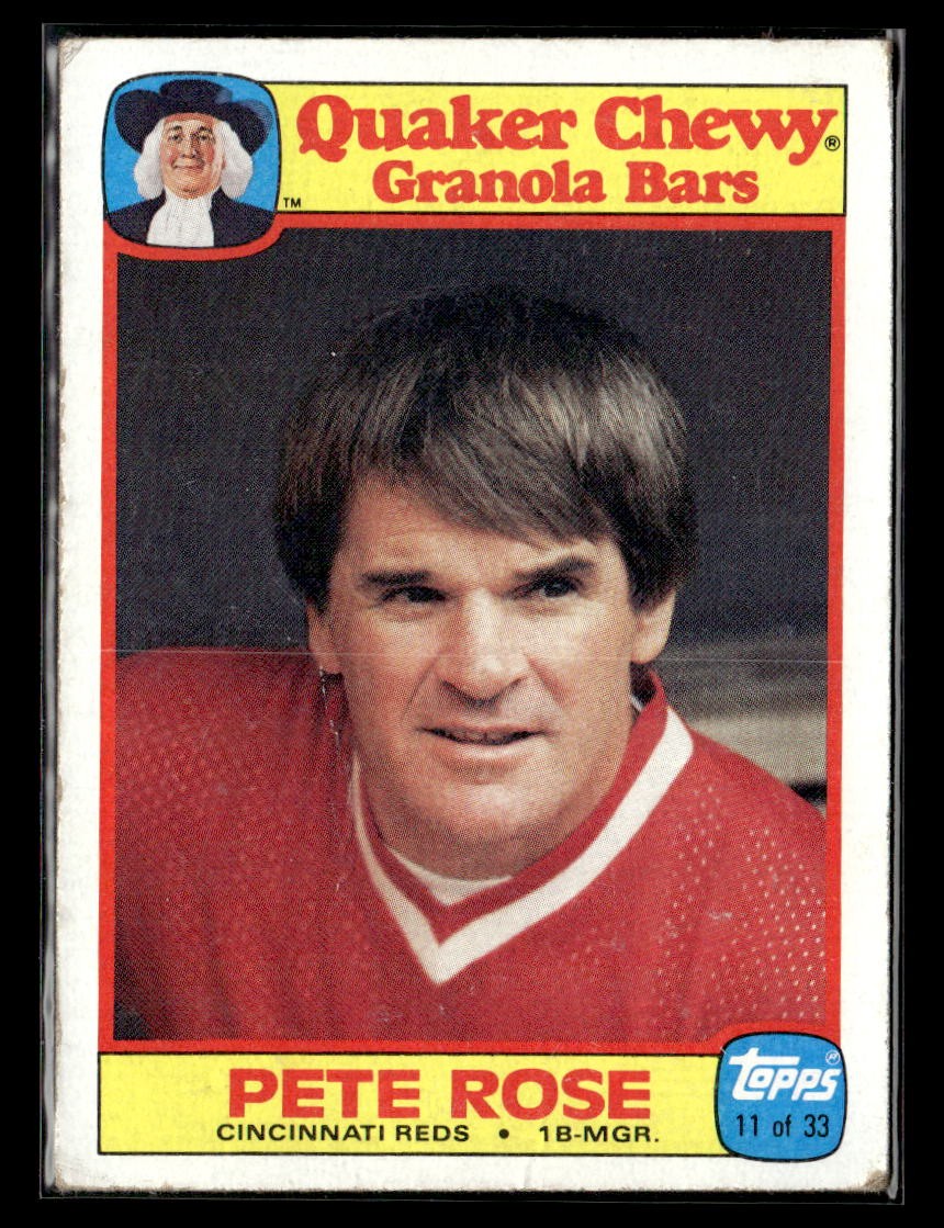 Pete Rose 1986 Topps Quaker Granola #11 PLEASE READ