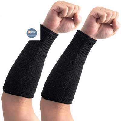 PAGOW 21cm Cut Resistant Sleeves for Arm Protection, Short (21cm), Black