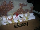 Vintage 16 MARX 60MM INDIANS 1950'S FORT APACHE  PLAYSET RUBBER/VINYL