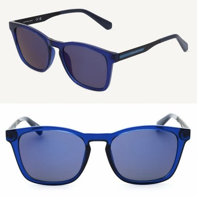 Calvin Klein Sunglasses Midnight Blue Square Rectangular With Case