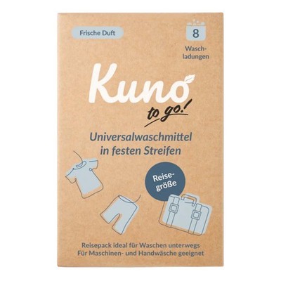 Waschmittelstreifen to go - Universal Frische Duft 8WL Reisegröße 16g | KUNO