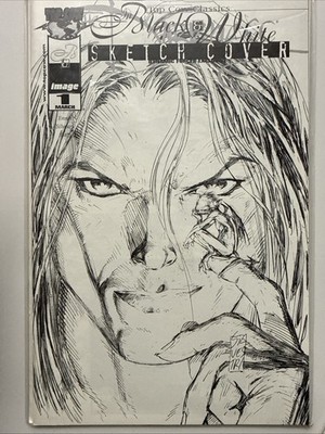 The Darkness Black and White #1 ALTERNATE SKETCH COVER with DF COA 0772/3000
