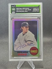 2024 Topps Archives Chien-Ming Wang 1968 Fan Fav Auto Gold #/50 Degree 10 GM MNT