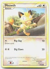HeartGold & SoulSilver Meowth 75/123 Moderately Played Pokemon C Tcg Card on eBay
